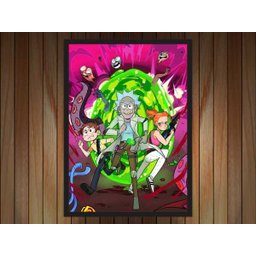 Quadro Decorativo Rick and Morty Desenho Anime Salas Quartos Decorações Com Moldura G03 - 3