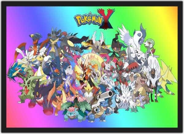 Quadro Decorativo Desenho Jogos Pokémon Decorar