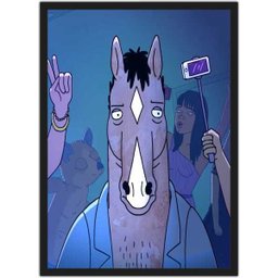 Quadro Decorativo BoJack Horseman Desenho Anime Salas Quartos Decorações Com Moldura G01 - 1