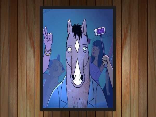 Quadro Decorativo BoJack Horseman Desenho Anime Salas Quartos Decorações Com Moldura G01 - 2