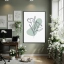 Ver imagem 2 de Quadro Decorativo Tulipas Minimalistas 70x50cm Mold Branca