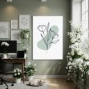 Ver imagem 1 de Quadro Decorativo Tulipas Minimalistas 70x50cm Mold Branca