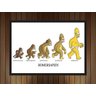 Quadro Decorativo Evolução Da Espécie Homer Simpsons Desenho Salas Quartos Decorações Com Moldura - 4