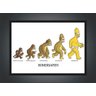 Quadro Decorativo Evolução Da Espécie Homer Simpsons Desenho Salas Quartos Decorações Com Moldura - 2