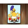 Quadro Decorativo Balança Homer Simpsons Desenho Salas Quartos Decorações Com Moldura - 2