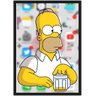 Quadro Decorativo Cerveja Homer Simpsons Desenho Salas Quartos Decorações Com Moldura - 1