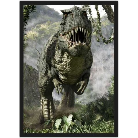 Quadro Decorativo Dinossauro Salas Quartos Decorações Com Moldura G01