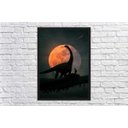Ver imagem 3 de Quadro Decorativo Dinossauro Lua Salas Quartos Decorações Com Moldura G02