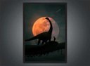 Ver imagem 4 de Quadro Decorativo Dinossauro Lua Salas Quartos Decorações Com Moldura G02