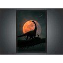 Ver imagem 4 de Quadro Decorativo Dinossauro Lua Salas Quartos Decorações Com Moldura G02