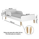 Ver imagem 4 de Cama Infantil Mimo Montessoriana Branco - Movelbras