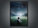 Ver imagem 3 de Quadro Decorativo Disco Voador Ovni Quartos Salas Decorações Com Moldura G01