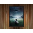 Ver imagem 2 de Quadro Decorativo Disco Voador Ovni Quartos Salas Decorações Com Moldura G01