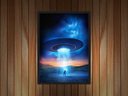 Ver imagem 2 de Quadro Decorativo Disco Voador Ovni Quartos Salas Decorações Com Moldura G02