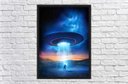 Ver imagem 4 de Quadro Decorativo Disco Voador Ovni Quartos Salas Decorações Com Moldura G02