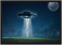 Ver imagem 1 de Quadro Decorativo Disco Voador Ovni Quartos Salas Decorações Com Moldura G05