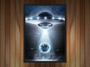 Ver imagem 4 de Quadro Decorativo Disco Voador Ovni Quartos Salas Decorações Com Moldura G06