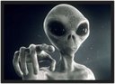 Ver imagem 1 de Quadro Decorativo Disco Voador Ovni E.T Quartos Salas Decorações Com Moldura G09