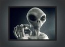 Ver imagem 3 de Quadro Decorativo Disco Voador Ovni E.T Quartos Salas Decorações Com Moldura G09
