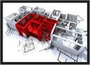 Ver imagem 1 de Quadro Decorativo Engenharia Arquitetura Civil Construções Projetos Salas Decorações Com Moldura G04