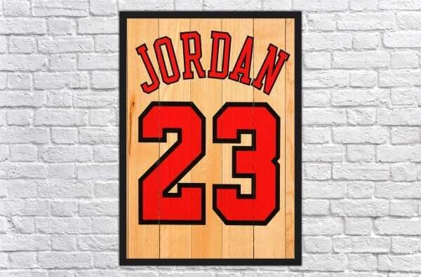 Quadro Decorativo Michael Jordan Basquete Esporte Quartos Salas Decorações  Com Moldura G05