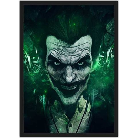 Quadro Decorativo Joker Nerd Geek Decorações Com Moldura