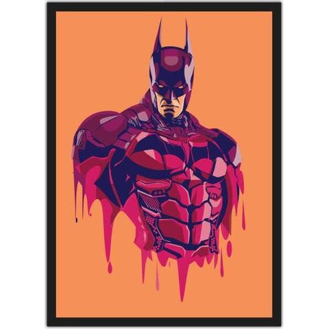 Quadro Decorativo Batman Super Heróis Nerd Geek Decorações Com Moldura G009