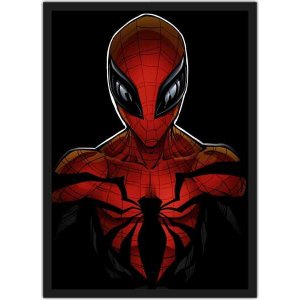 Quadro Decorativo Homem Aranha Super Heróis Nerd Geek Com Moldura Decorar