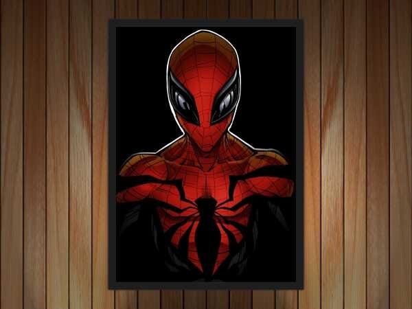 Quadro Decorativo Homem Aranha Super Heróis Nerd Geek Com Moldura Decorar - 3