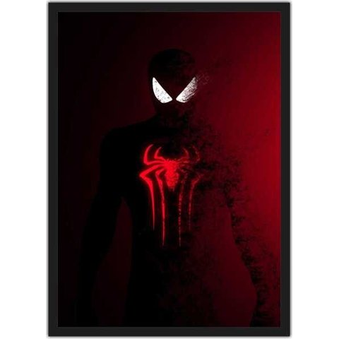 Quadro Decorativo Homem Aranha Super Heróis Nerd Geek Com Moldura Salas Quartos