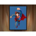 Ver imagem 2 de Quadro Decorativo Superman Super Heróis Nerd Geek Com Moldura G05