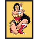 Ver imagem 1 de Quadro Decorativo Mulher Maravilha Super Heróis Nerd Geek Com Moldura G011