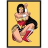 Quadro Decorativo Mulher Maravilha Super Heróis Nerd Geek Com Moldura G011 - 1