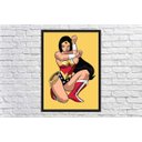 Ver imagem 4 de Quadro Decorativo Mulher Maravilha Super Heróis Nerd Geek Com Moldura G011