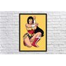 Quadro Decorativo Mulher Maravilha Super Heróis Nerd Geek Com Moldura G011 - 4