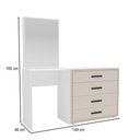 Ver imagem 3 de Cômoda Valência 4 Gavetas com Espelho Creme/branco - Politorno