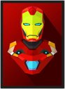 Ver imagem 1 de Quadro Decorativo Homem De Ferro Super Heróis Nerd Geek Com Moldura G002
