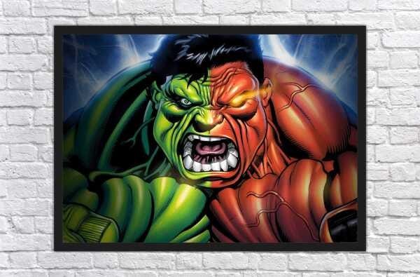 Quadro Decorativo Hulk Super Heróis Nerd Geek Com Moldura G003 - 4