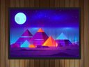 Ver imagem 2 de Quadro Decorativo Pirâmide Egito Abstrato Nerd Geek Com Moldura