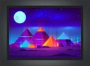Ver imagem 3 de Quadro Decorativo Pirâmide Egito Abstrato Nerd Geek Com Moldura