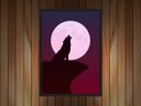 Ver imagem 3 de Quadro Decorativo Lobo Abstrato Salas Quartos Com Moldura