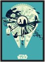 Ver imagem 1 de Quadro Decorativo Nave Millenium Falcon Star Wars Nerd Geek Com Moldura G001