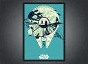 Ver imagem 3 de Quadro Decorativo Nave Millenium Falcon Star Wars Nerd Geek Com Moldura G001