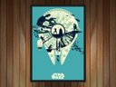 Ver imagem 2 de Quadro Decorativo Nave Millenium Falcon Star Wars Nerd Geek Com Moldura G001