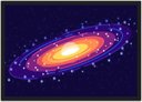 Ver imagem 1 de Quadro Decorativo Abstrato Galáxia Nerd Geek Com Moldura