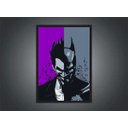 Ver imagem 3 de Quadro Decorativo Batman Metade Coringa Nerd Geek Com Moldura