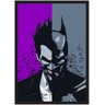 Quadro Decorativo Batman Metade Coringa Nerd Geek Com Moldura - 1