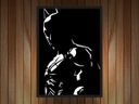 Ver imagem 2 de Quadro Decorativo Batman Preto e Branco Nerd Geek Com Moldura