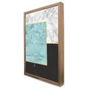 Ver imagem 3 de Quadro Decorativo Caixa Geométrico Mármore Quadriculado Tacolado Moldura Caixa Alta 4,5cm Branca sem