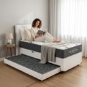 Ver imagem 2 de Cama Box Baú com Colchão de Espuma D33 Ortobom Airtech 100 + Auxiliar Unique Solteiro 88cm